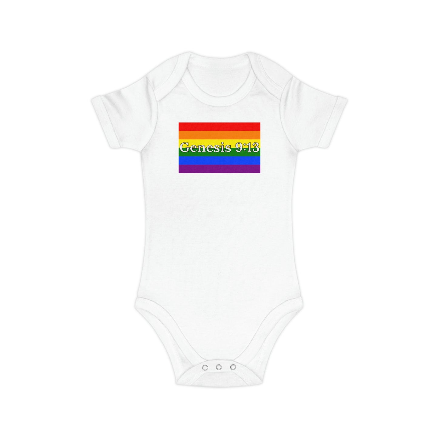 Genesis 9:13 Rainbow Baby Bodysuit