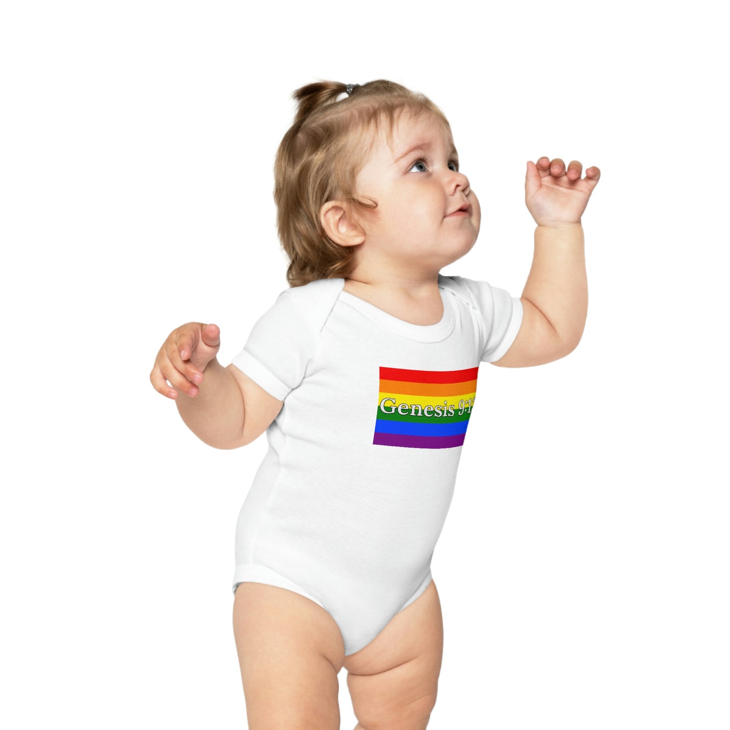 Genesis 9:13 Rainbow Baby Bodysuit