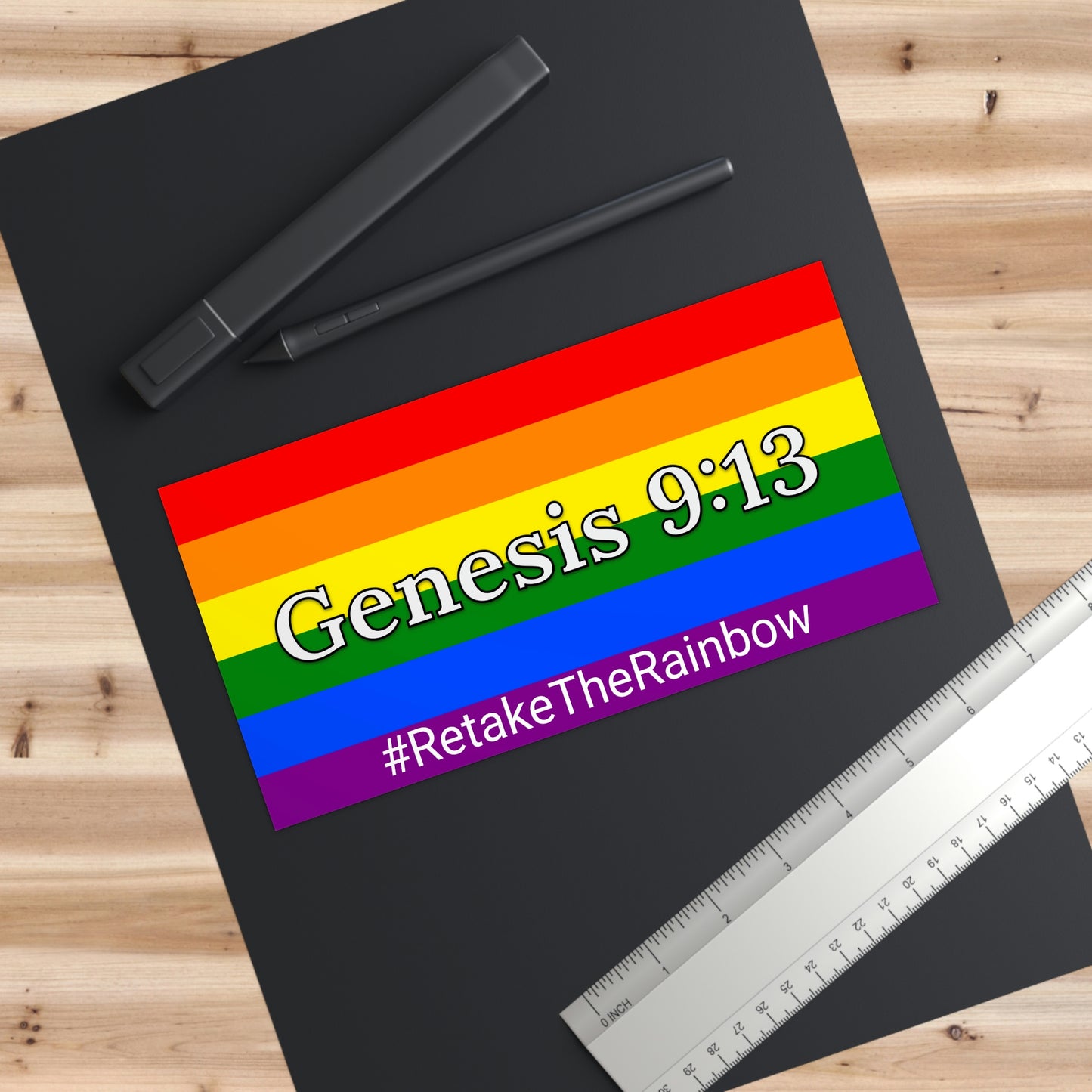 Genesis 9:13 Rainbow Bumper Sticker