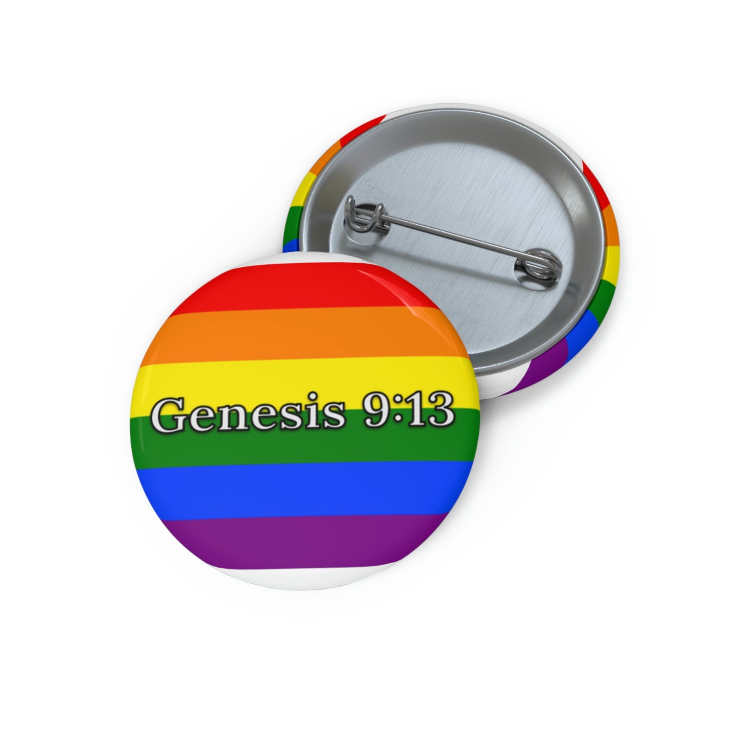 Gensis 9:13 Rainbow Pin Button