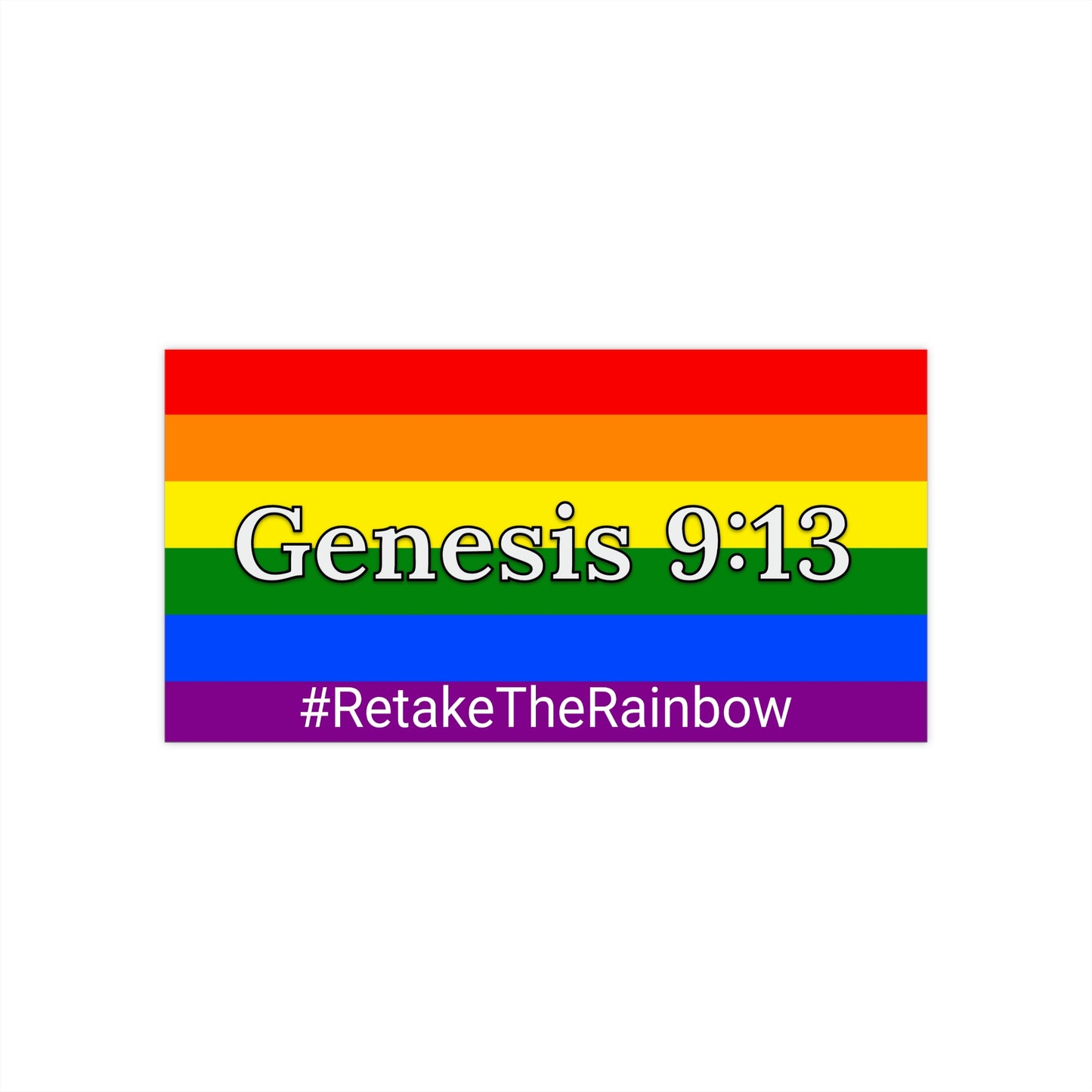 Genesis 9:13 Rainbow Bumper Sticker