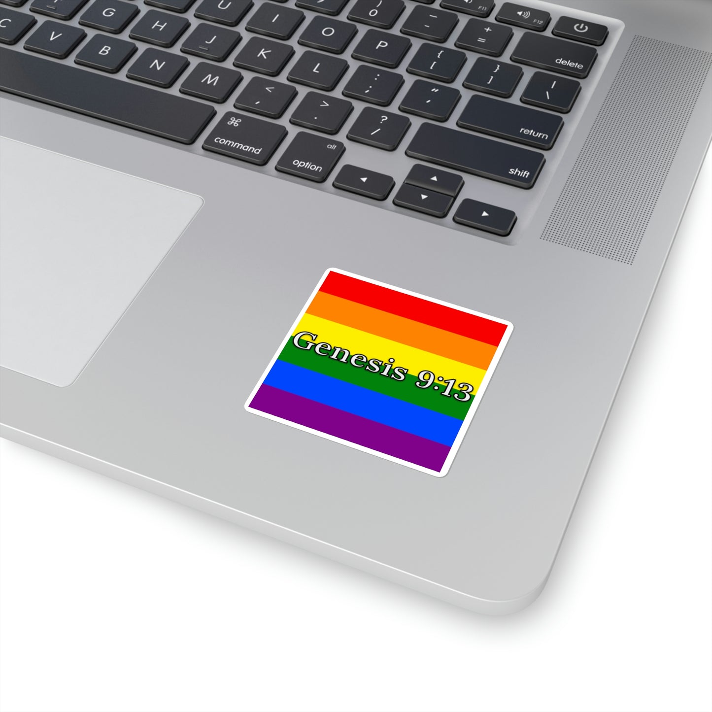 Genesis 9:13 Rainbow 2" Square Sticker