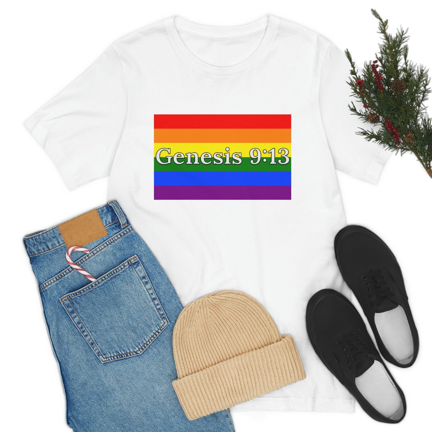 Genesis 9:13 Rainbow Men's T-Shirt