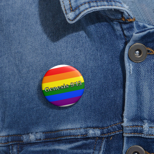 Gensis 9:13 Rainbow Pin Button