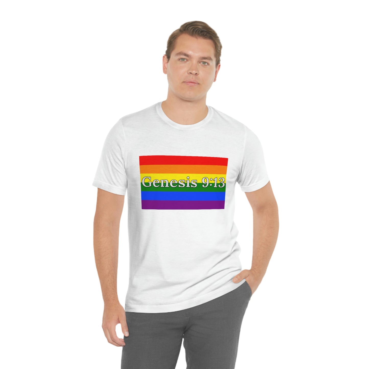 Genesis 9:13 Rainbow Men's T-Shirt